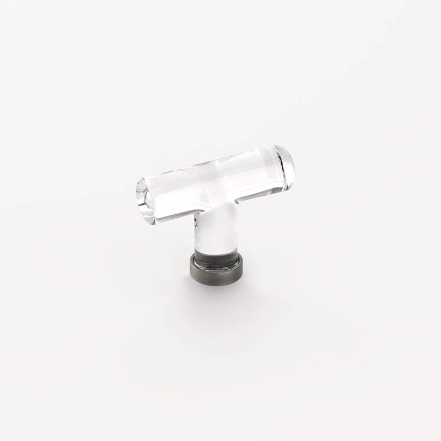 Emtek - Crystal T Knob, 2-1/8'', US15A - Pewter