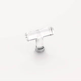 Emtek - Crystal T Knob, 2-1/8'', US26 - Polished Chrome
