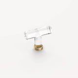Emtek - Crystal T Knob, 2-1/8'', US4 - Satin Brass