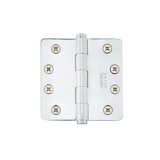 Emtek - 9600 Brass Hinge, SD, US1/4''RdCr, 4x4'', US26 - Polished Chrome