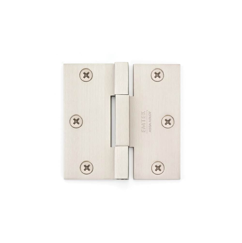 Emtek - Square Barrel Hnge, SldBrs, SqCr, 3.5x3.5'', 0.125'' Thickness, US15 - Satin Nickel