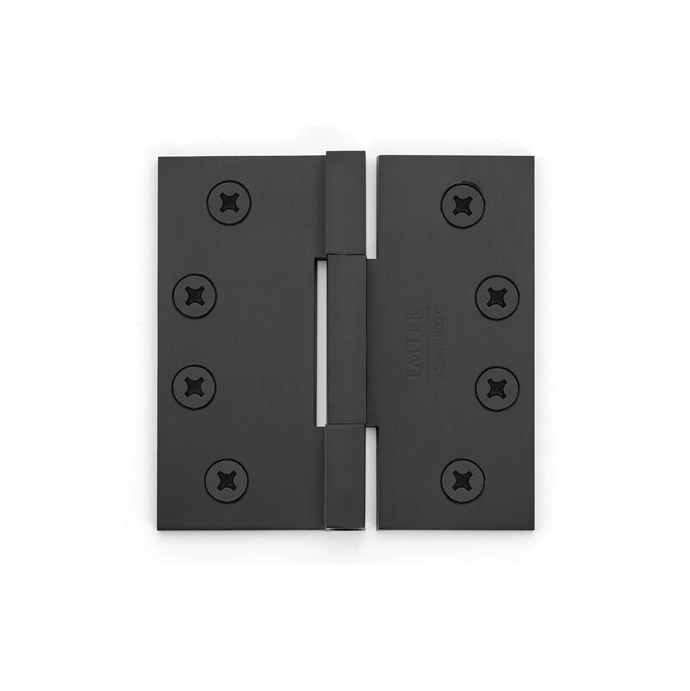 Emtek - Square Barrel Hnge, SldBrs, SqCr, 4x4'', 0.125'' Thickness, US19 - Flat Black