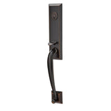 Emtek - Sgl Cyl, Adams Tub Ent, Ice White Knob, US10B - Oil Rubbed Bronze
