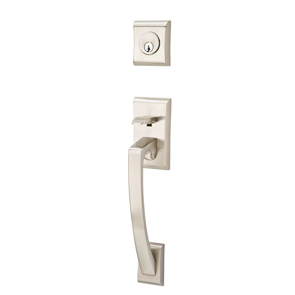 Emtek - Sgl Cyl, Ares Tub Ent, Argos Lever, LH, US15 - Satin Nickel