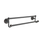 Emtek - Brass Dbl TowelBar, Small Disc Rosette, 30'', US3NL - Unlacquered Brass