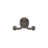 Emtek - Bronze Dbl Hook with plate, TWB - Tumbled White Bronze