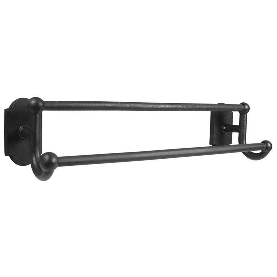 Emtek - 18'' Brz Dbl Towel Bar, No.2, TWB - Tumbled White Bronze