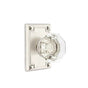 Emtek - Privacy, Arts and Crafts Rectangular Rosette, Old Town Crystal Knob, US15 - Satin Nickel