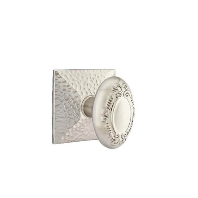 Emtek - Passage, Hammered Rosette, Victoria Knob, US15 - Satin Nickel