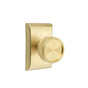 Emtek - Concealed Fastener Privacy, Neos Rosette US4, Conical Stem US4, Knurled Knob US4 - Satin Brass