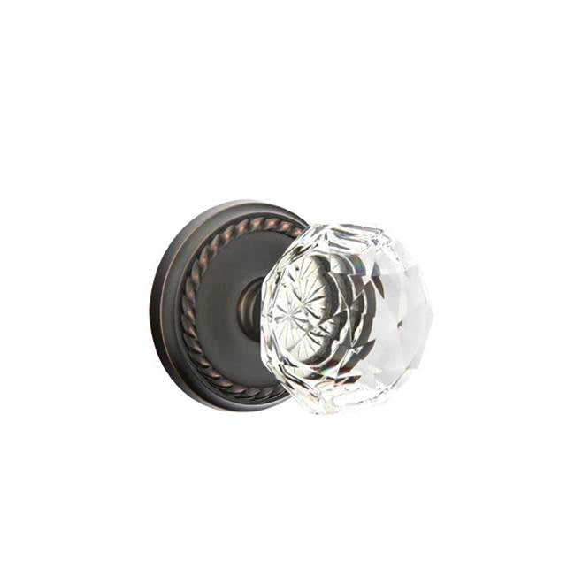 Emtek - Dummy, Rope Rosette, Diamond Crystal Knob, US10B - Oil Rubbed Bronze