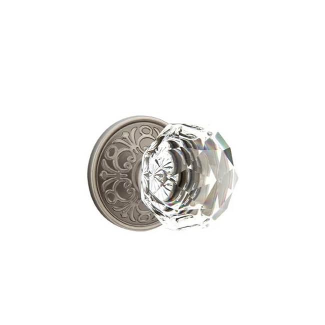 Emtek - Dummy, Lancaster Rosette, Diamond Crystal Knob, US15A - Pewter