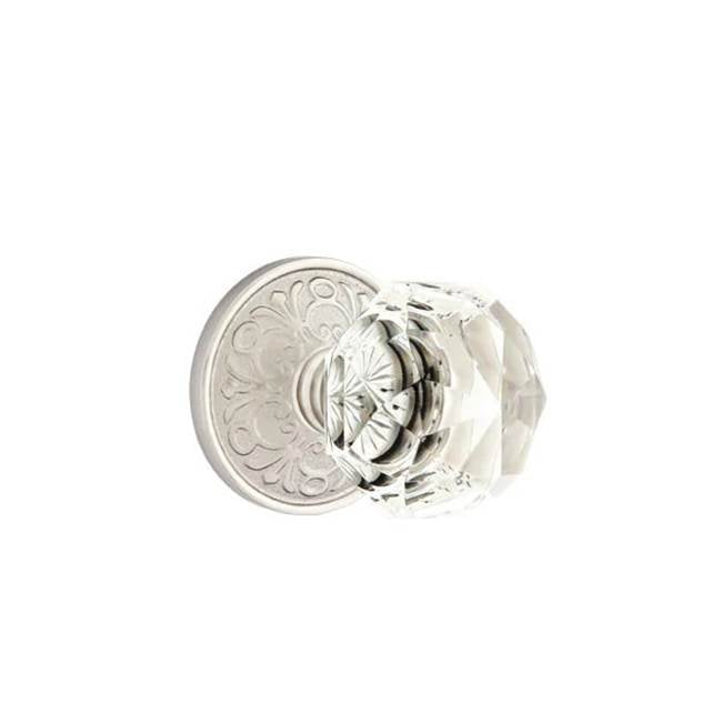 Emtek - Dummy, Lancaster Rosette, Diamond Crystal Knob, US15 - Satin Nickel