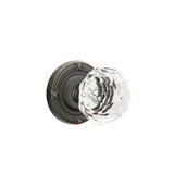 Emtek - Privacy, Ribbon and Reed Rosette, Diamond Crystal Knob, US10B - Oil Rubbed Bronze