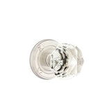 Emtek - Privacy, Ribbon and Reed Rosette, Diamond Crystal Knob, US15 - Satin Nickel