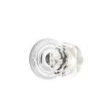 Emtek - Privacy, Ribbon and Reed Rosette, Diamond Crystal Knob, US26 - Polished Chrome
