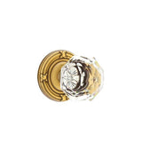 Emtek - Privacy, Ribbon and Reed Rosette, Diamond Crystal Knob, US7 - French Antique