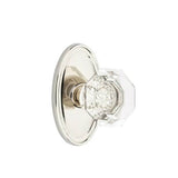 Emtek - Concealed, Privacy, Oval Rosette, Old Town Clear Knob, US14 - Polished Nickel