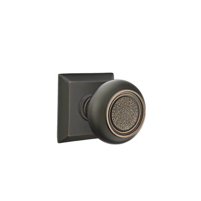 Emtek - Dummy, Quincy Rosette, Belmont Knob, US10B - Oil Rubbed Bronze