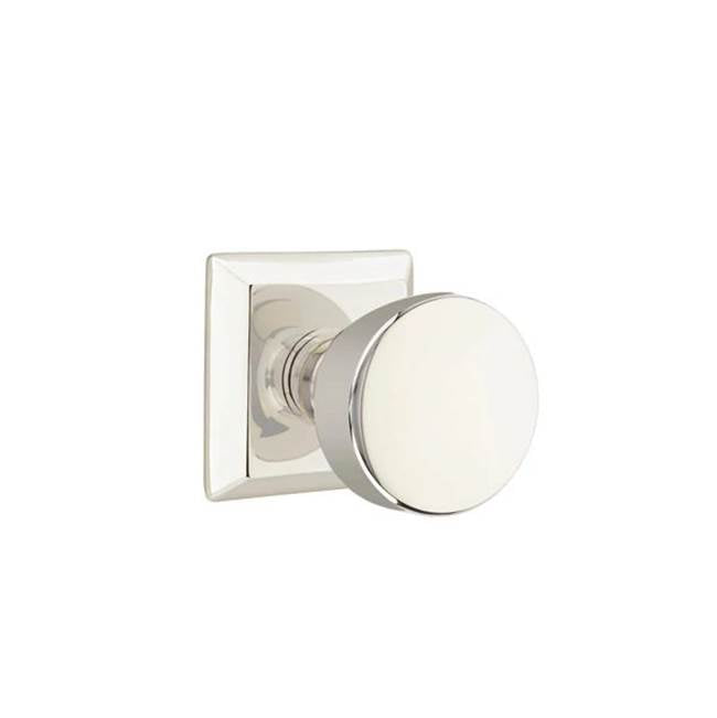 Emtek - Concealed, Passage, Quincy Rosette, Laurent Knob, US14 - Polished Nickel