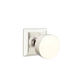 Emtek - Concealed, Privacy, Quincy Rosette, Round Knob, US14 - Polished Nickel