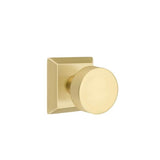 Emtek - Concealed, Privacy, Quincy Rosette, Round Knob, US4 - Satin Brass