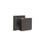 Emtek - Concealed, Passage, Quincy Rosette, Square Knob, US10B - Oil Rubbed Bronze