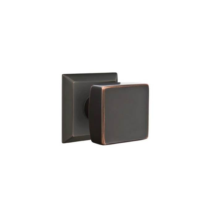 Emtek - Dummy, Quincy Rosette, Square Knob, US10B - Oil Rubbed Bronze