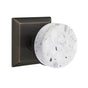 Emtek - Select Dummy, Quincy Rosette US10B, Conical Stem US10B, Light Terrazzo Knob - Oil Rubbed Bronze