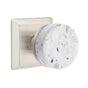 Emtek - Concealed Fastener, Select Passage, Quincy Rosette US15, Conical Stem US15, Light Terrazzo Knob - Satin Nickel