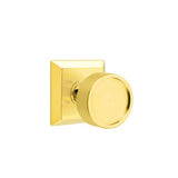 Emtek - Passage, Quincy Rosette, Verve Knob, US3NL - Unlacquered Brass