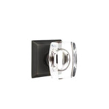 Emtek - Concealed, Privacy, Quincy Rosette, Windsor Crystal Knob, US10B - Oil Rubbed Bronze