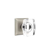 Emtek - Concealed, Privacy, Quincy Rosette, Windsor Crystal Knob, US15A - Pewter