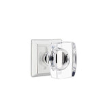 Emtek - Concealed, Privacy, Quincy Rosette, Windsor Crystal Knob, US26 - Polished Chrome