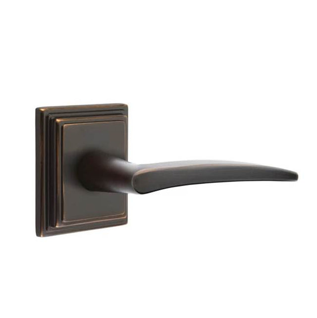 Emtek - Dummy, Wilshire Rosette, Poseidon Lever, US10B - Oil Rubbed Bronze
