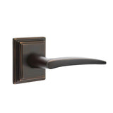 Emtek - Privacy, Wilshire Rosette, Poseidon Lever, RH, US10B - Oil Rubbed Bronze