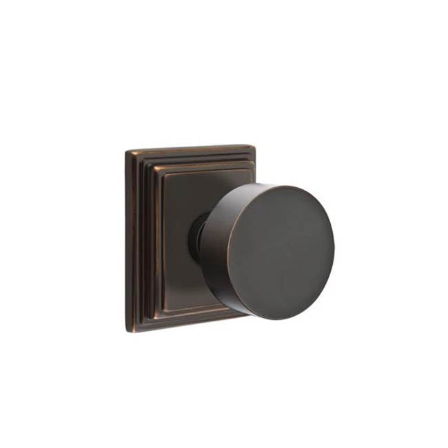 Emtek - Concealed, Passage, Wilshire Rosette, Round Knob, US10B - Oil Rubbed Bronze