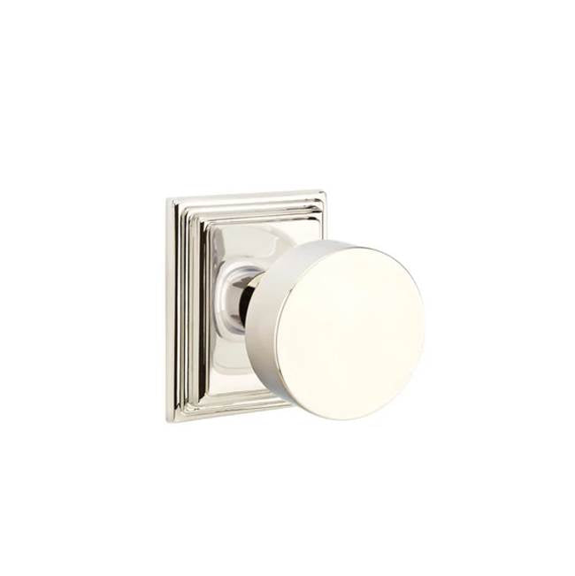 Emtek - Passage, Wilshire Rosette, Round Knob, US14 - Polished Nickel