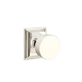 Emtek - Passage, Wilshire Rosette, Round Knob, US14 - Polished Nickel