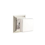 Emtek - Passage, Wilshire Rosette, Square Knob, US14 - Polished Nickel