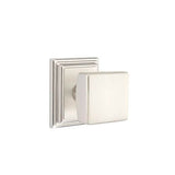 Emtek - Passage, Wilshire Rosette, Square Knob, US15 - Satin Nickel