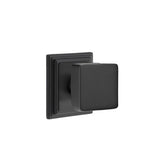 Emtek - Passage, Wilshire Rosette, Square Knob, US19 - Flat Black