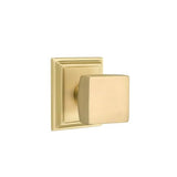 Emtek - Passage, Wilshire Rosette, Square Knob, US4 - Satin Brass