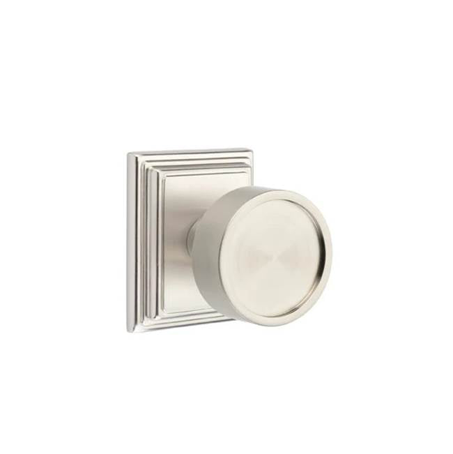 Emtek - Privacy, Wilshire Rosette, Verve Knob, US15 - Satin Nickel