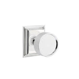Emtek - Concealed, Privacy, Wilshire Rosette, Verve Knob, US26 - Polished Chrome