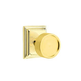 Emtek - Concealed, Passage, Wilshire Rosette, Verve Knob, US3NL - Unlacquered Brass