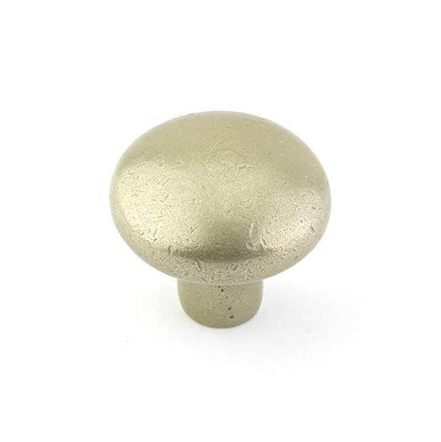 Emtek - Sandcast Bronze Round Wardrobe Knob, 1-3/4'', TWB - Tumbled White Bronze