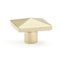 Emtek - Sandcast Bronze Square Knob, 1-1/4'', TWB - Tumbled White Bronze