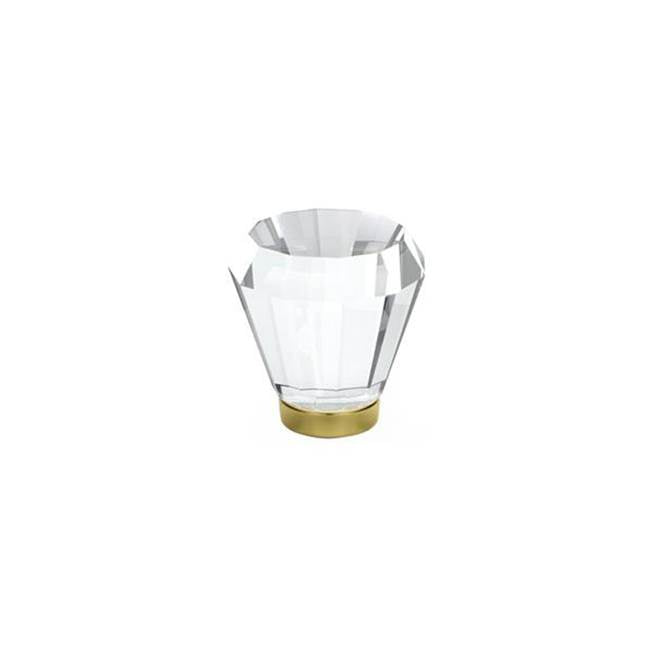 Emtek - Brookmont Crystal Knob, 1'', US4 - Satin Brass