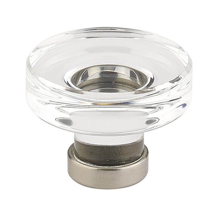 Emtek - Grayson Crystal Knob, Cabinet, 1-1/4'', US3NL - Unlacquered Brass